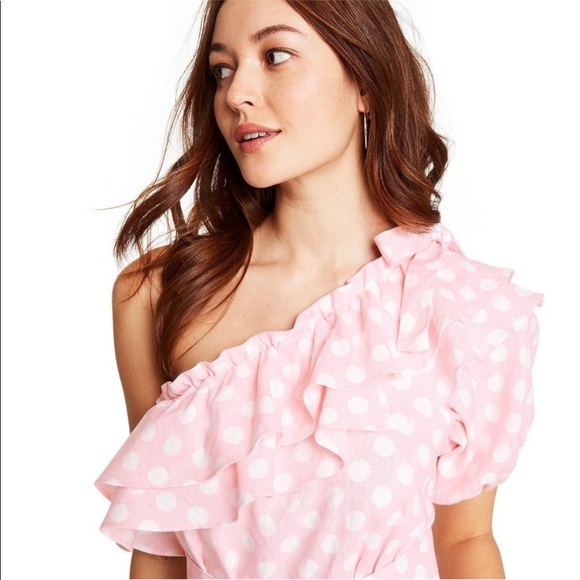Lisa Marie Fernandez Pink Polka Dot Ruffle Dress - Picture 2 of 10